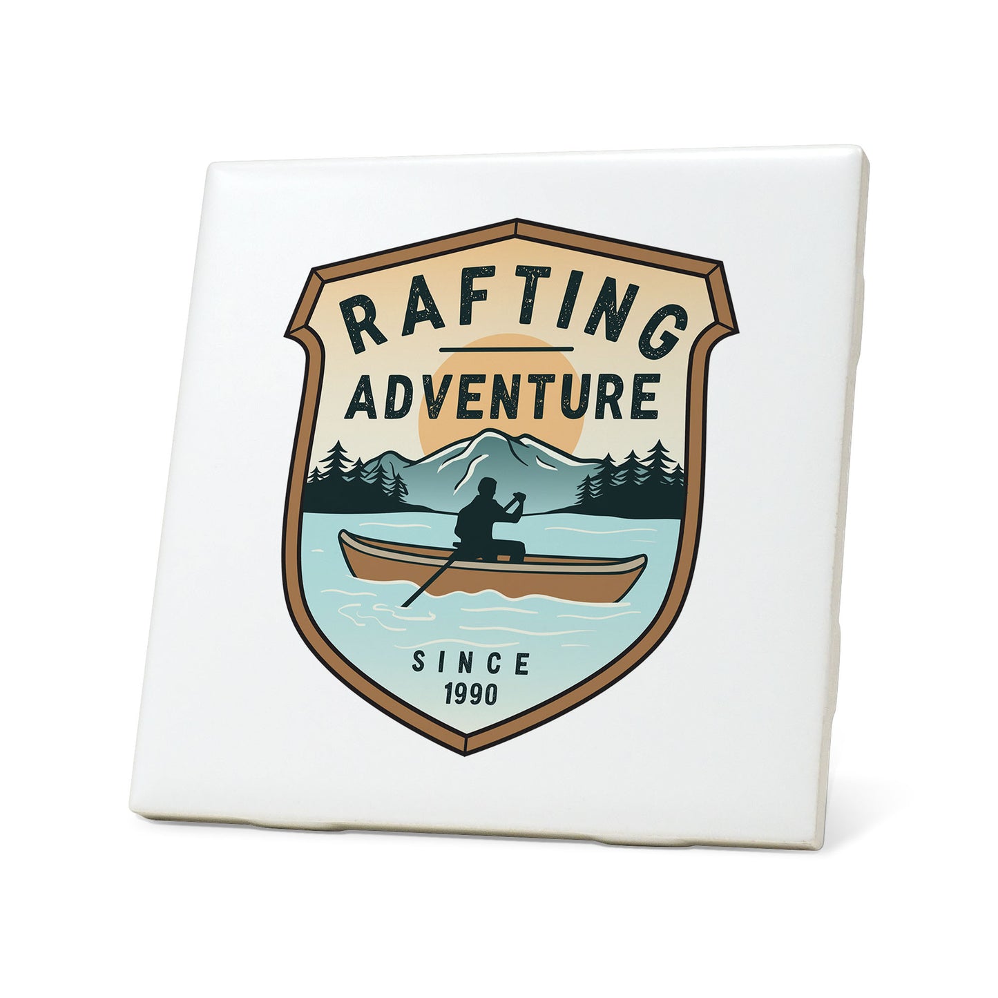 Rafting Adventure Badge Coaster