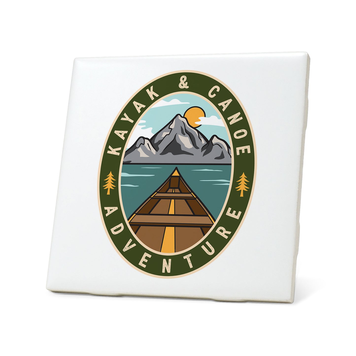 Kayak & Canoe Adventure Badge Coaster