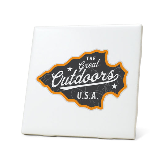 The Great Outdoors USA Badge Coaster