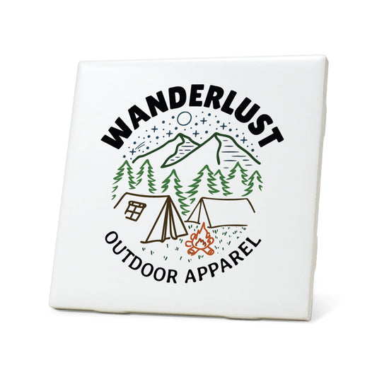 Wanderlust Outdoor Apparel Badge Coaster