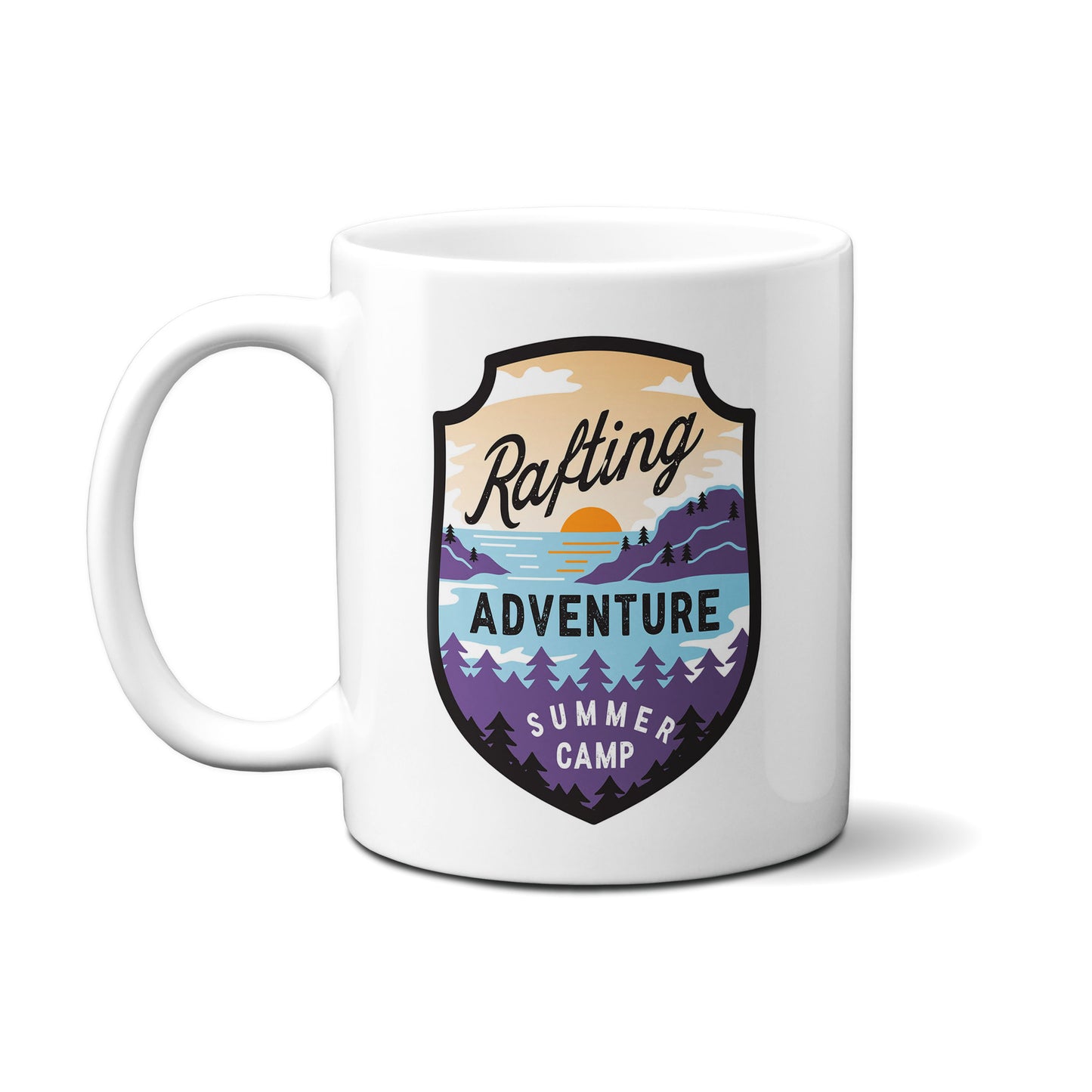 Rafting Summer Camp Badge Mug