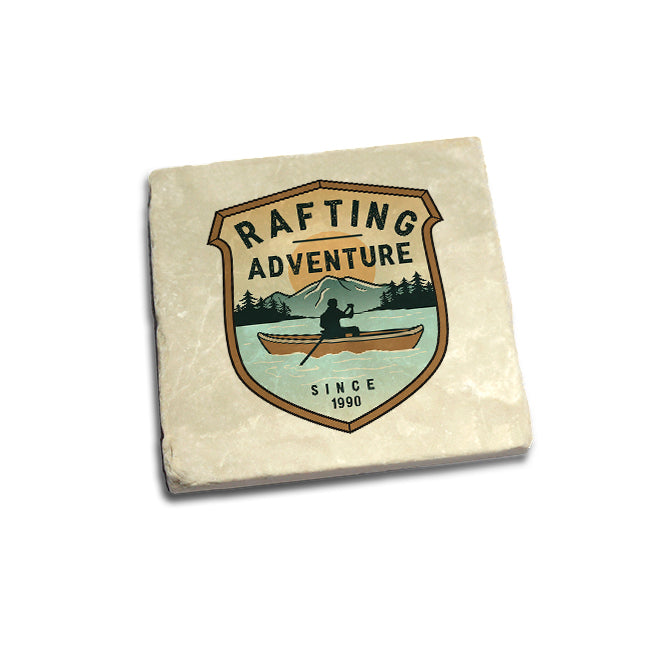 Rafting Adventure Badge Coaster