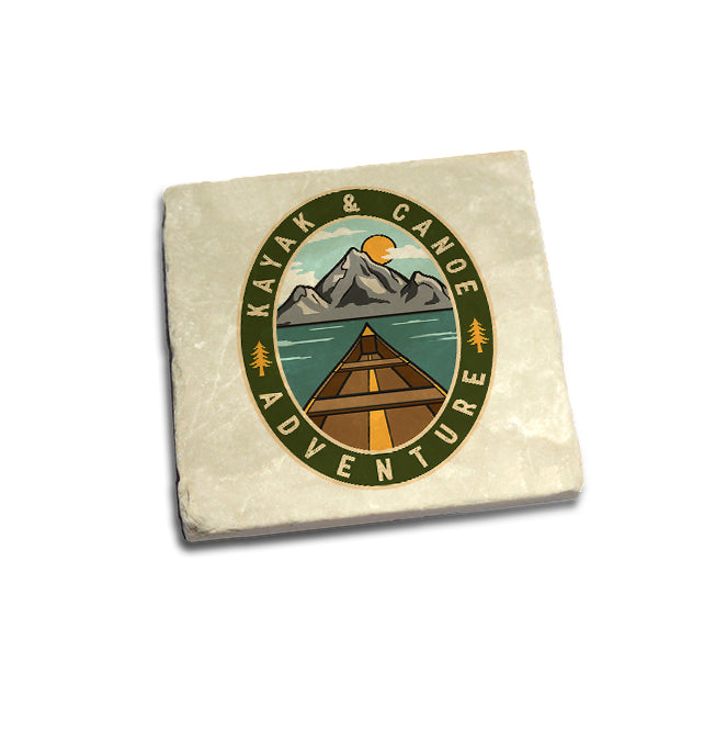 Kayak & Canoe Adventure Badge Coaster
