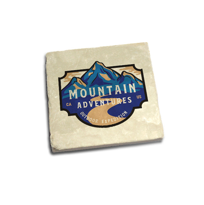 Mountain Adventures Badge Coaster
