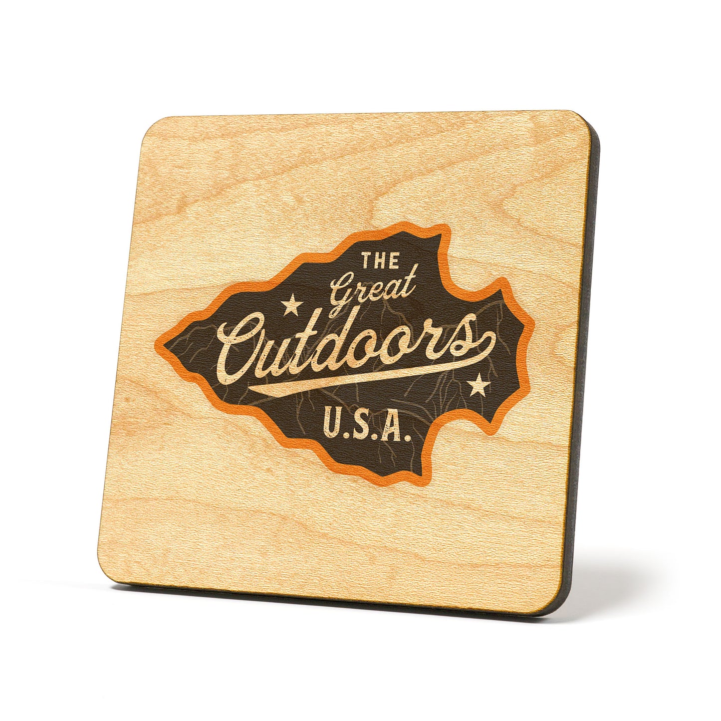 The Great Outdoors USA Badge Coaster