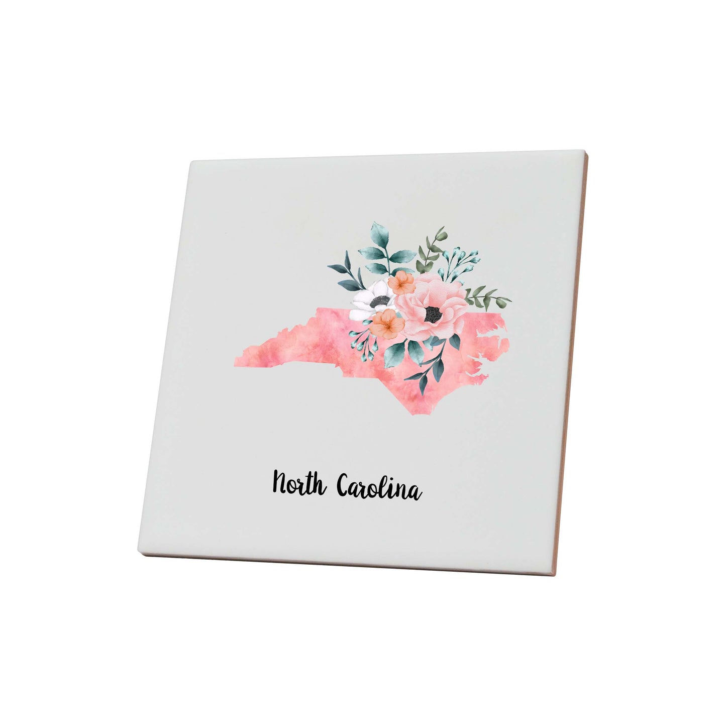 Floral Home State Coaster