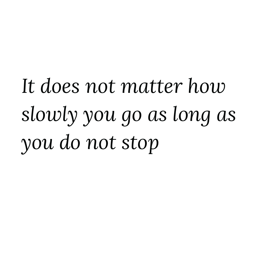 It Does Not Matter How Slowly You Go As Long As You Do Not Stop Quote Mug