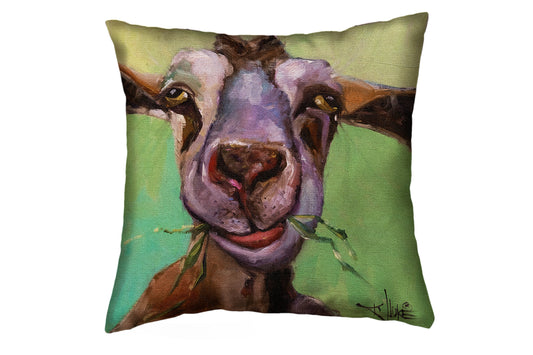 Bright Goat Pillow Case By K. Huke