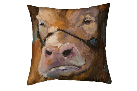 Farm Cow  Pillow Case By K. Huke