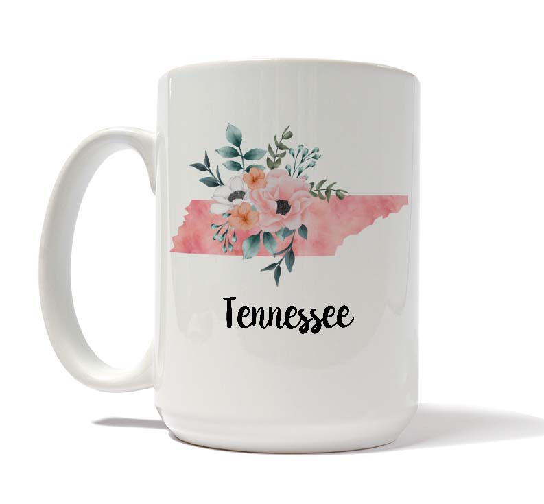 Floral Home State Mug