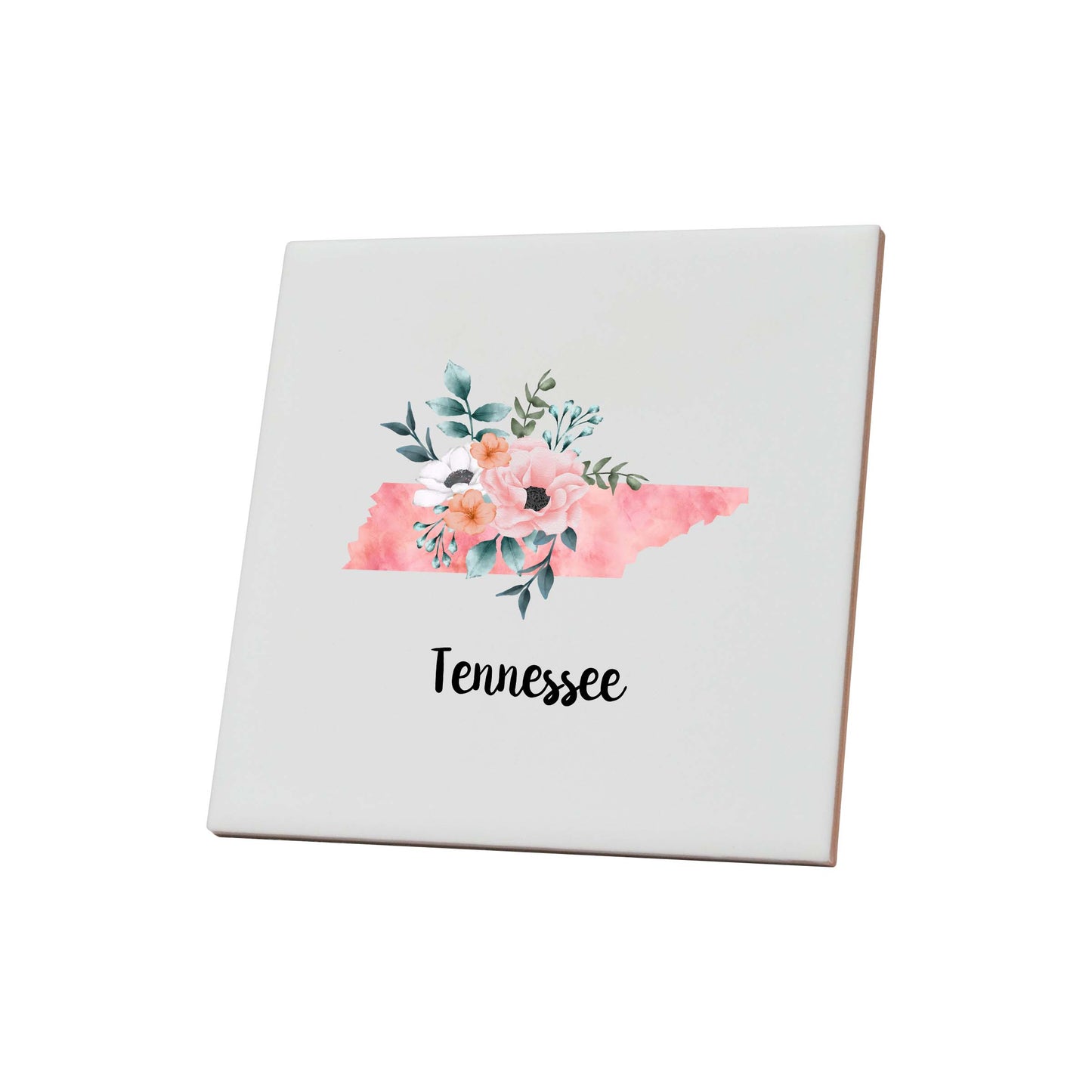 Floral Home State Coaster
