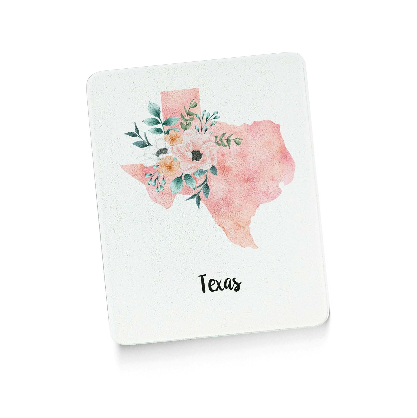 Floral Home State Cutting Board
