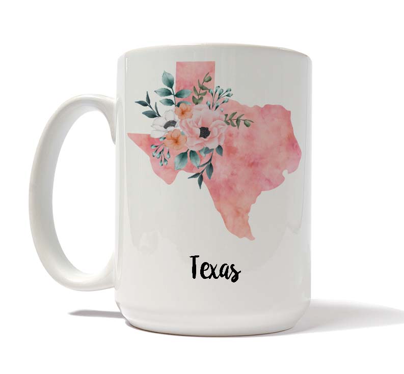 Floral Home State Mug