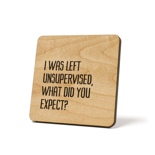 I Was Left Unsupervised, What Did You Expect? Quote Coaster
