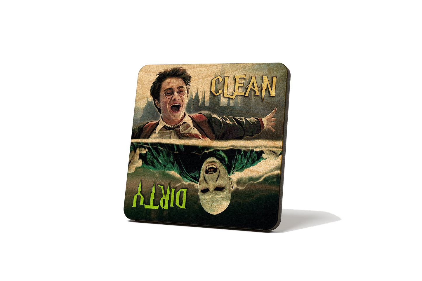 Harry Potter and Voldemort Dirty Clean Dishwasher Magnet