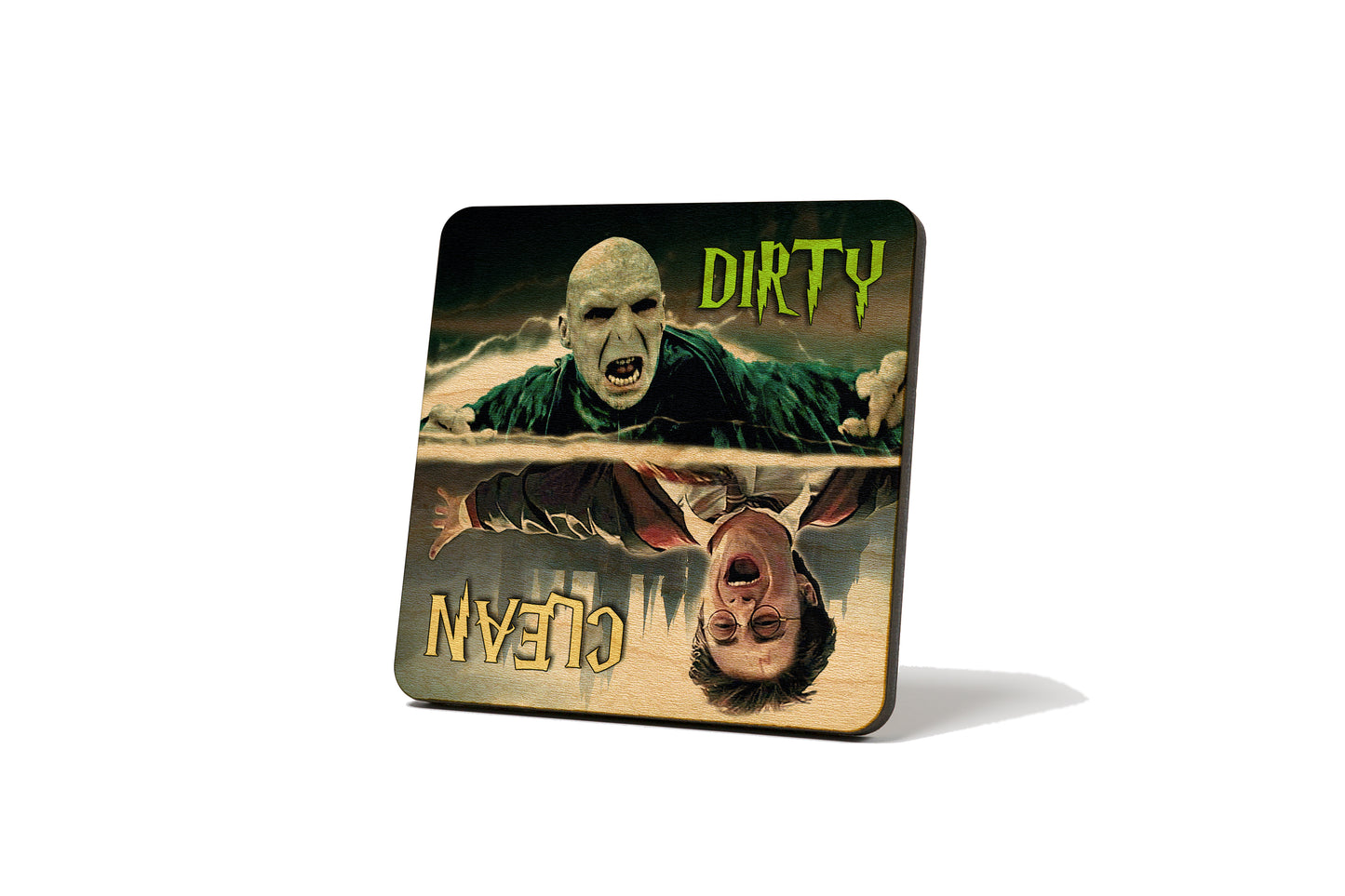 Harry Potter and Voldemort Dirty Clean Dishwasher Magnet
