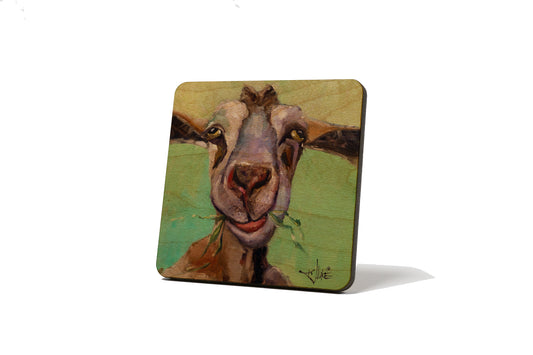 Bright Goat Coaster by K. Huke