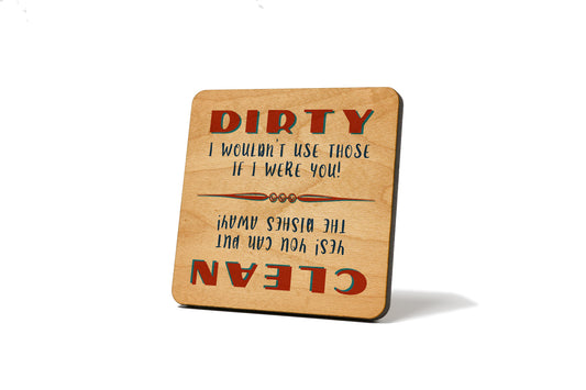 Retro Dirty Clean Dishwasher Magnet