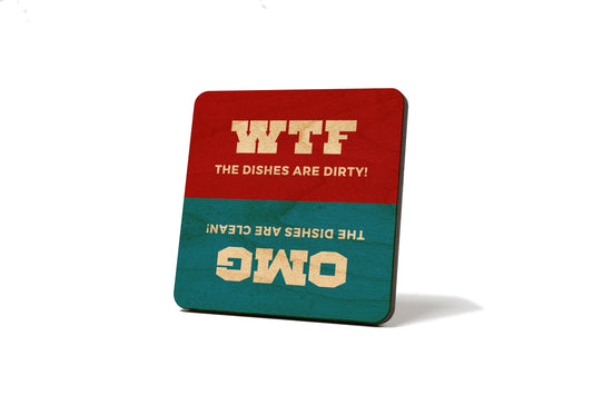 WTF / OMG Dirty Clean Dishwasher Magnet