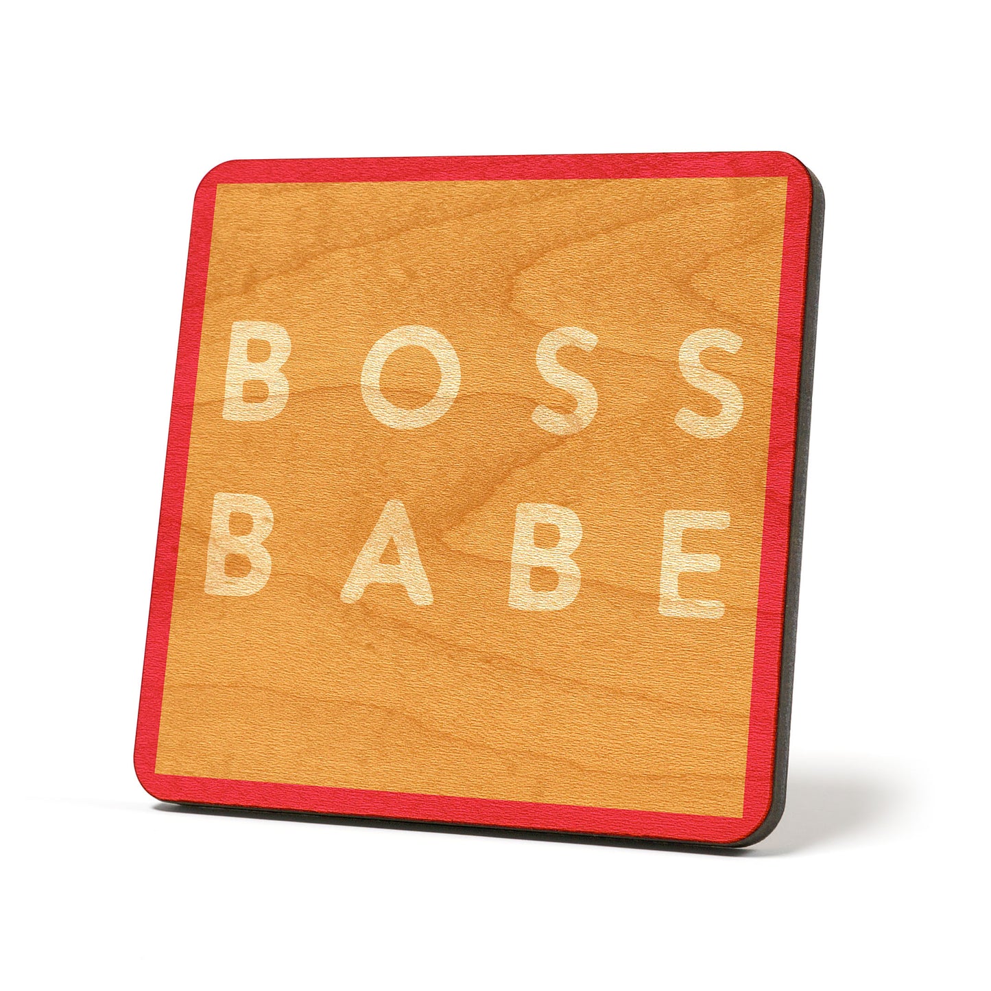 Colorblock Boss Babe Coaster