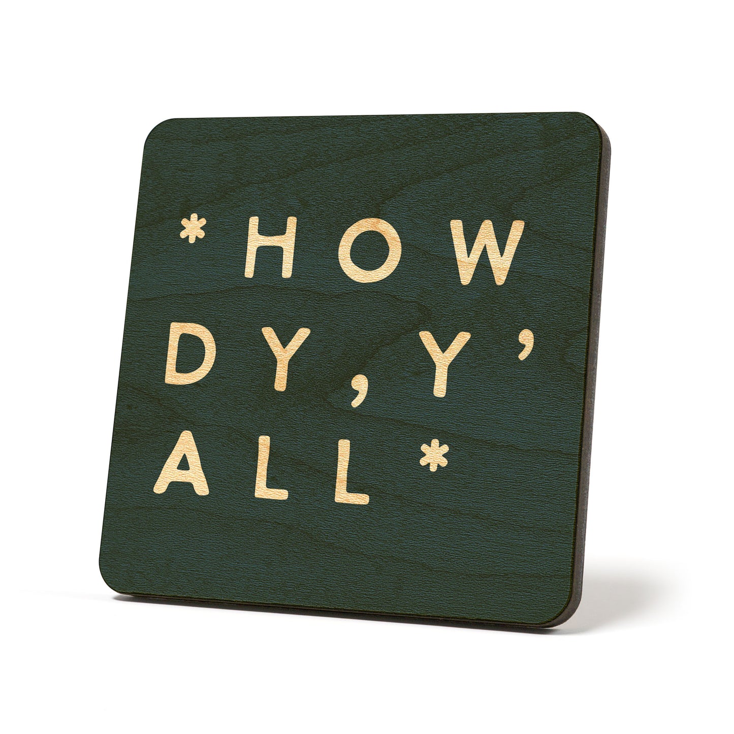 Colorblock Howdy Y'all Coaster