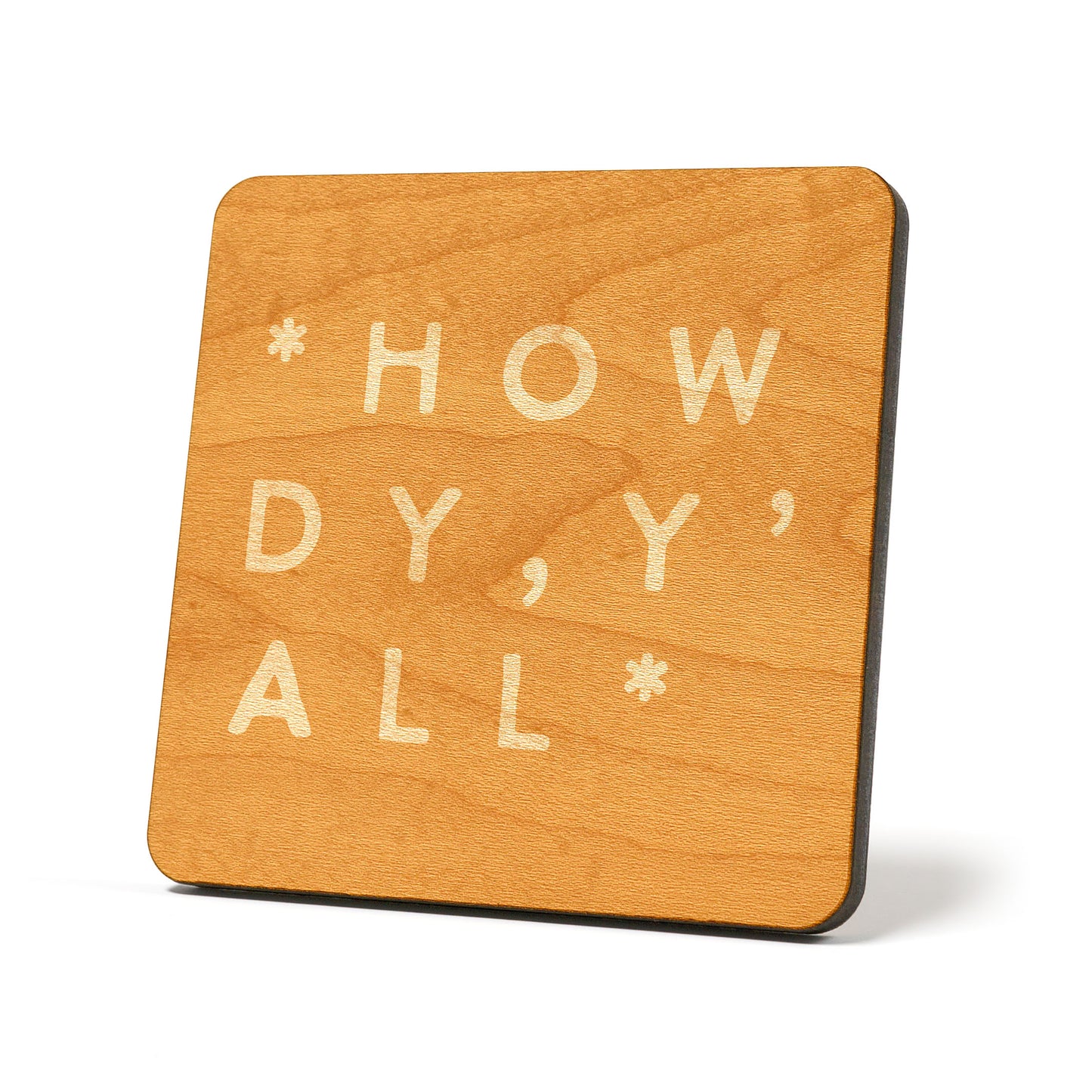 Colorblock Howdy Y'all Coaster