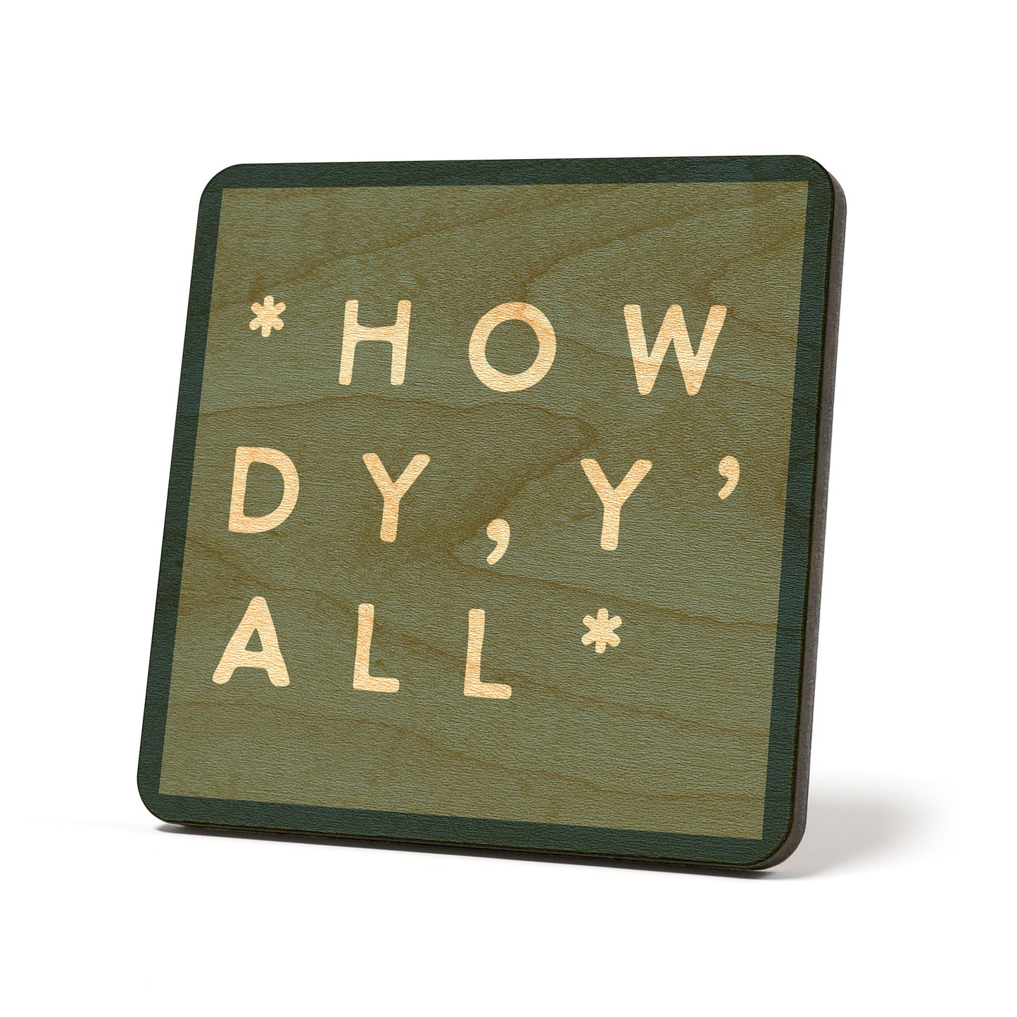 Colorblock Howdy Y'all Coaster