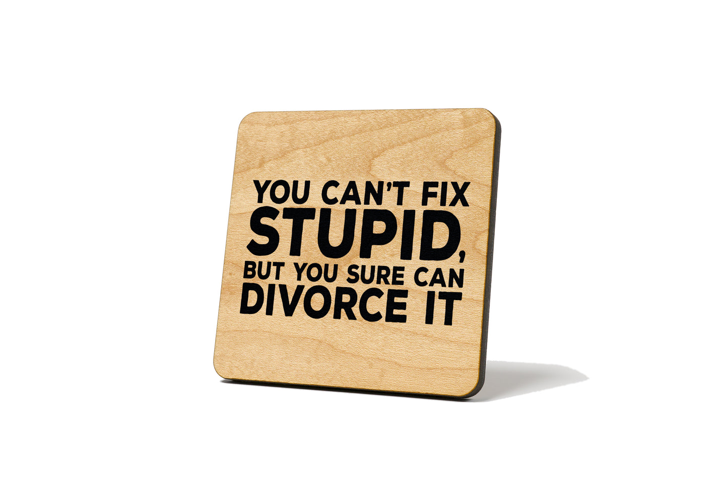 You can't fix Stupid but You sure can Divorce it Coaster
