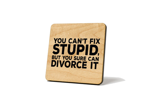 You can't fix Stupid but You sure can Divorce it Coaster