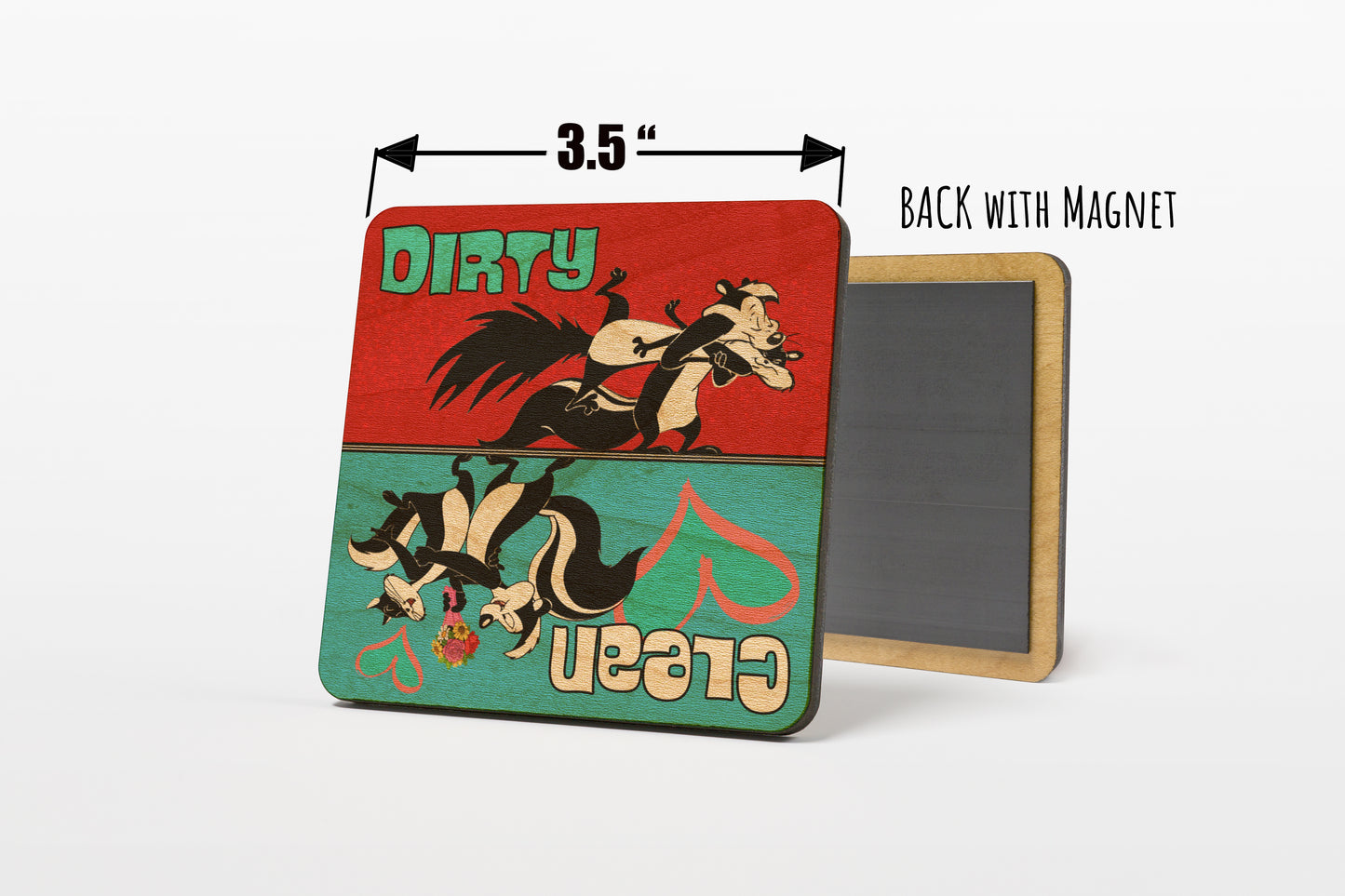 Pepe Le Pew Dirty Clean Dishwasher Magnet