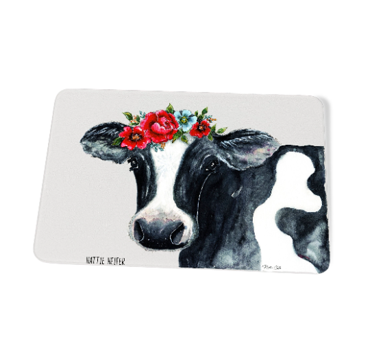 Hattie Heifer Cutting Board by Retha Cole