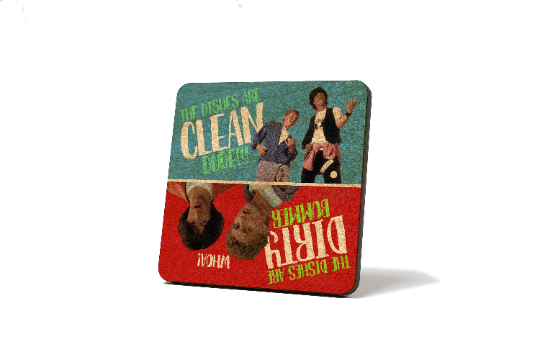 Bill & Ted Dirty Clean Dishwasher Magnet