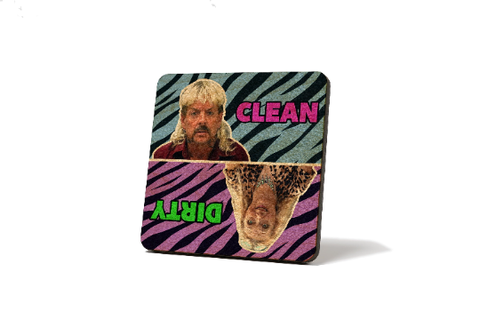 Joe Exotic - Carol Baskin Dirty Clean Dishwasher Magnet