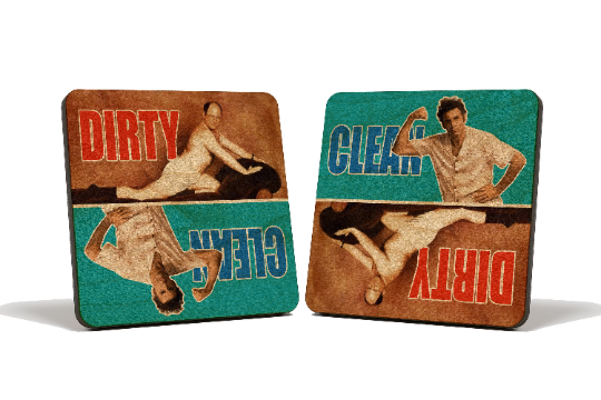 Seinfield - George and Kramer Dirty Clean Dishwasher Magnet