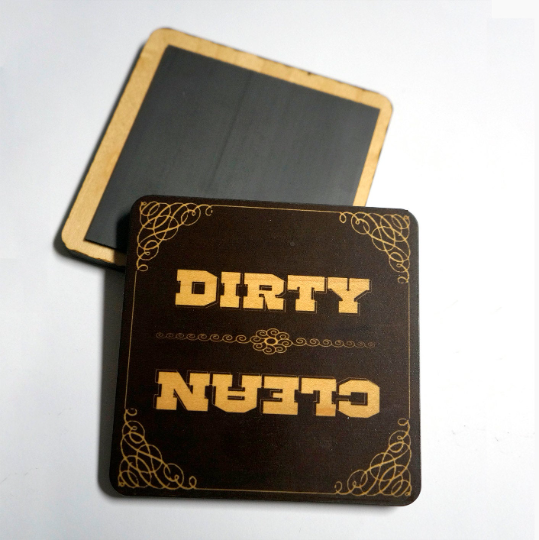 Black Vintage Dirty Clean Dishwasher Magnet
