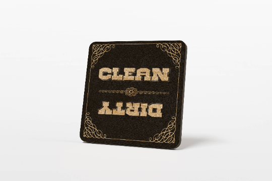 Black Vintage Dirty Clean Dishwasher Magnet