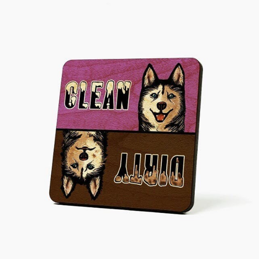Husky Dirty Clean Dishwasher Magnet