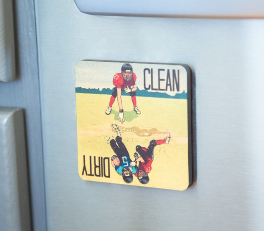 Football Dirty Clean Dishwasher Magnet