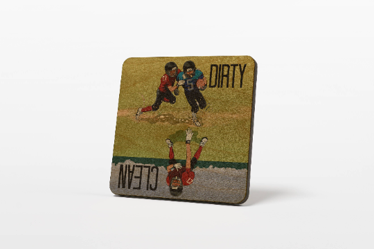 Football Dirty Clean Dishwasher Magnet