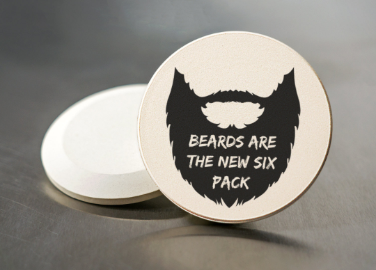 Beards are the New Six Pack Car Coaster