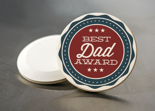 Best Dad Award Car Coaster