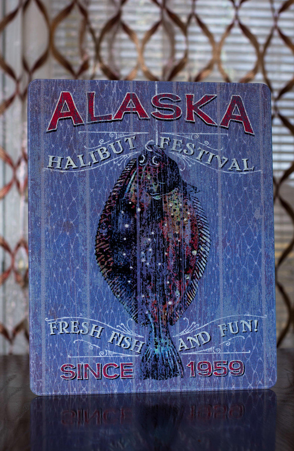 Alaska Halibut Festival Fish Cutting Board