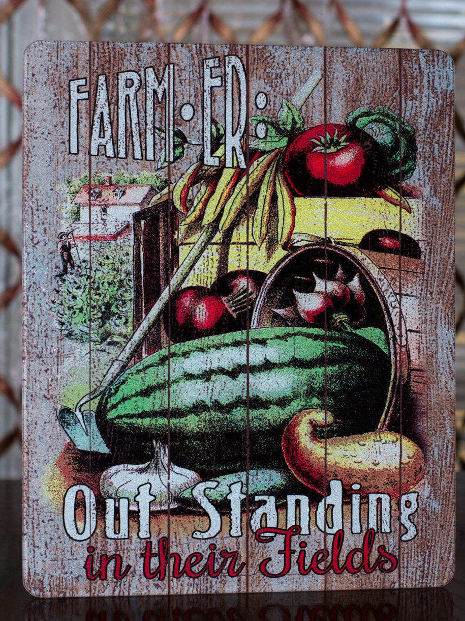 Vintage Farm Fruit Cutting Board