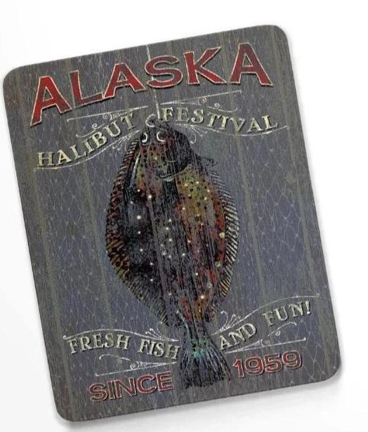 Alaska Halibut Festival Fish Cutting Board
