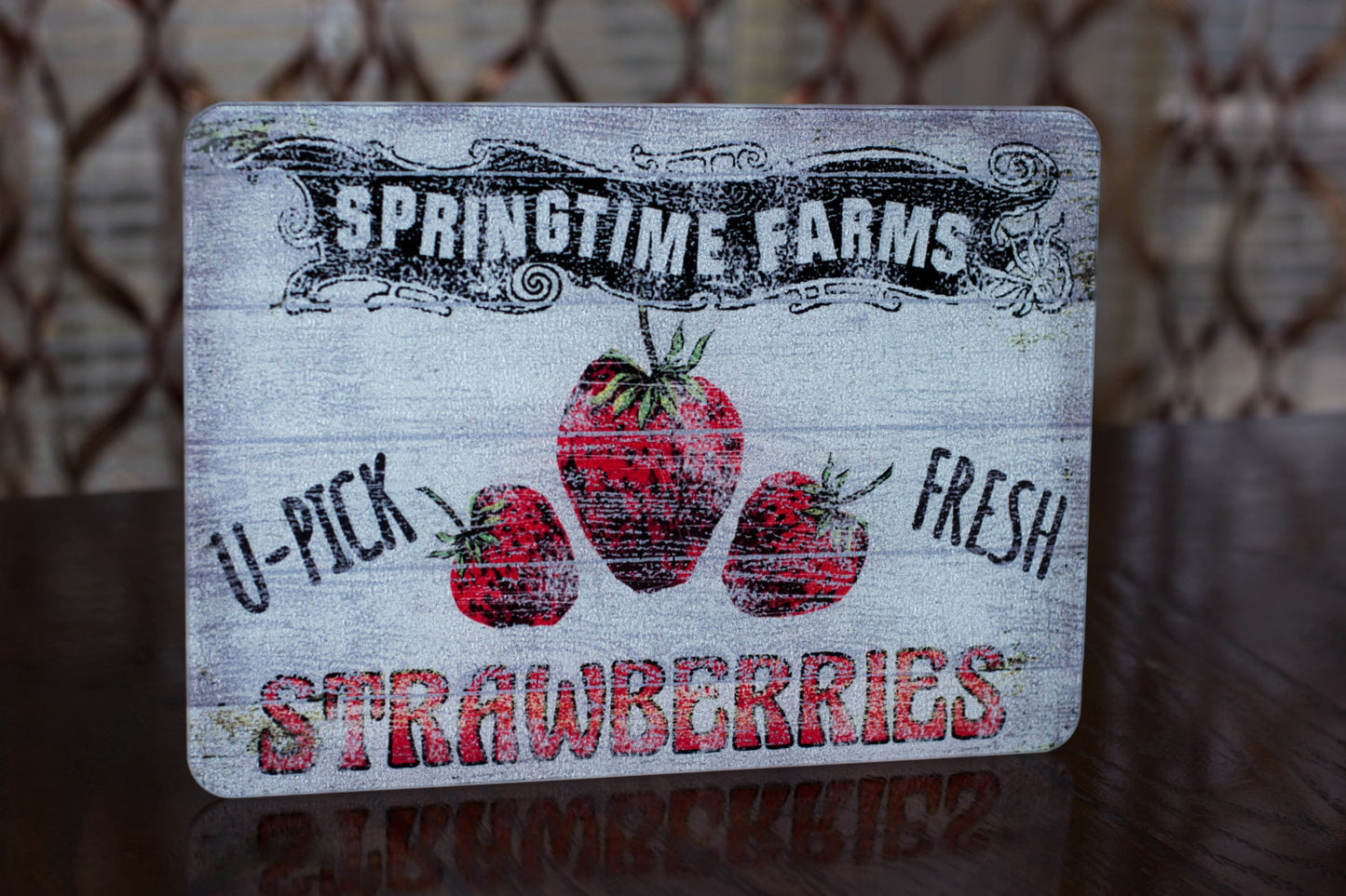 Strawberry Farm Kitchen Cutting Board