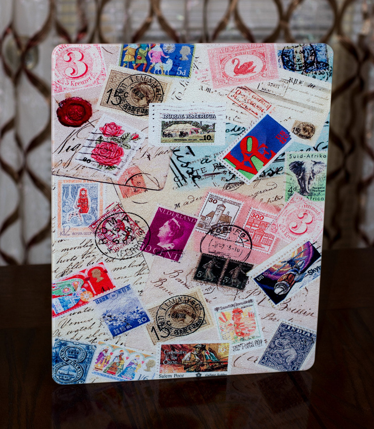 Stamp Collector Cutting Board