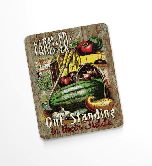 Vintage Farm Fruit Cutting Board