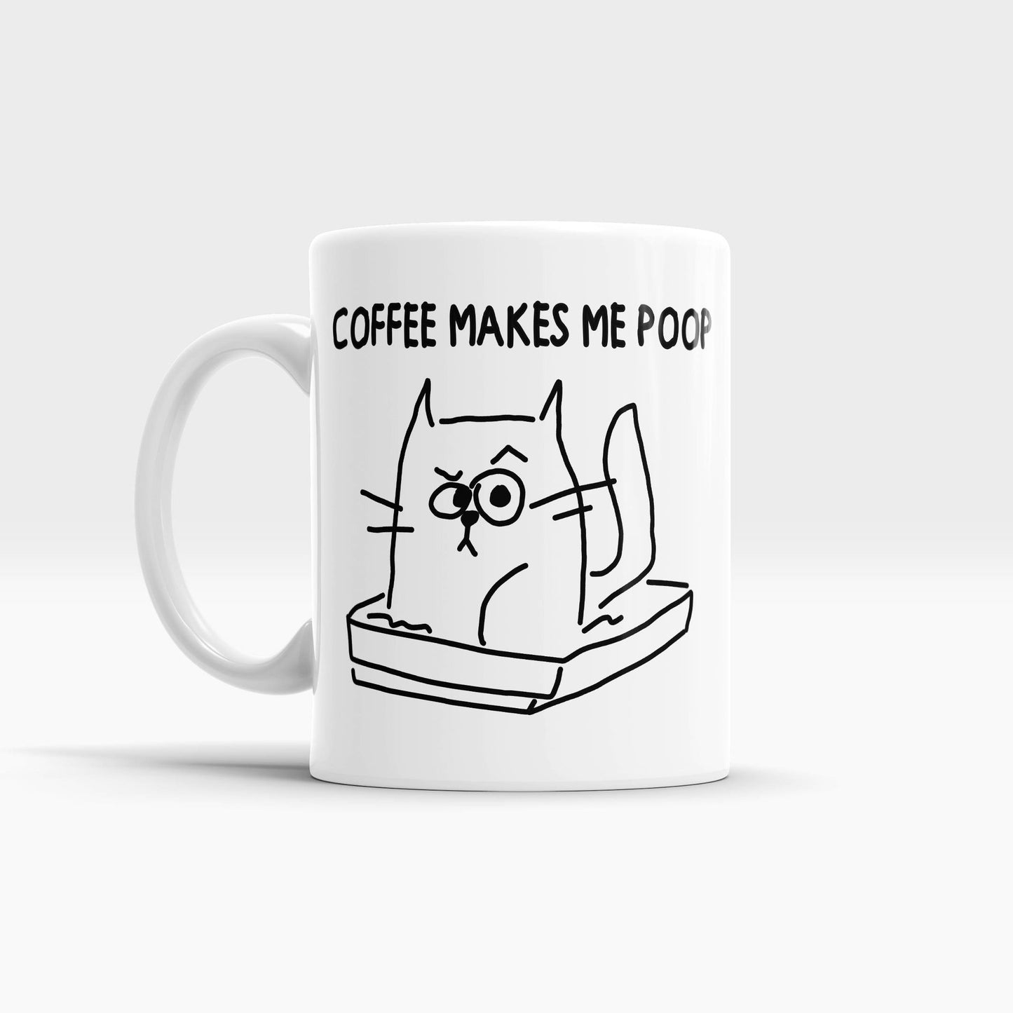 Coffee Makes Me Poop Cat Mug