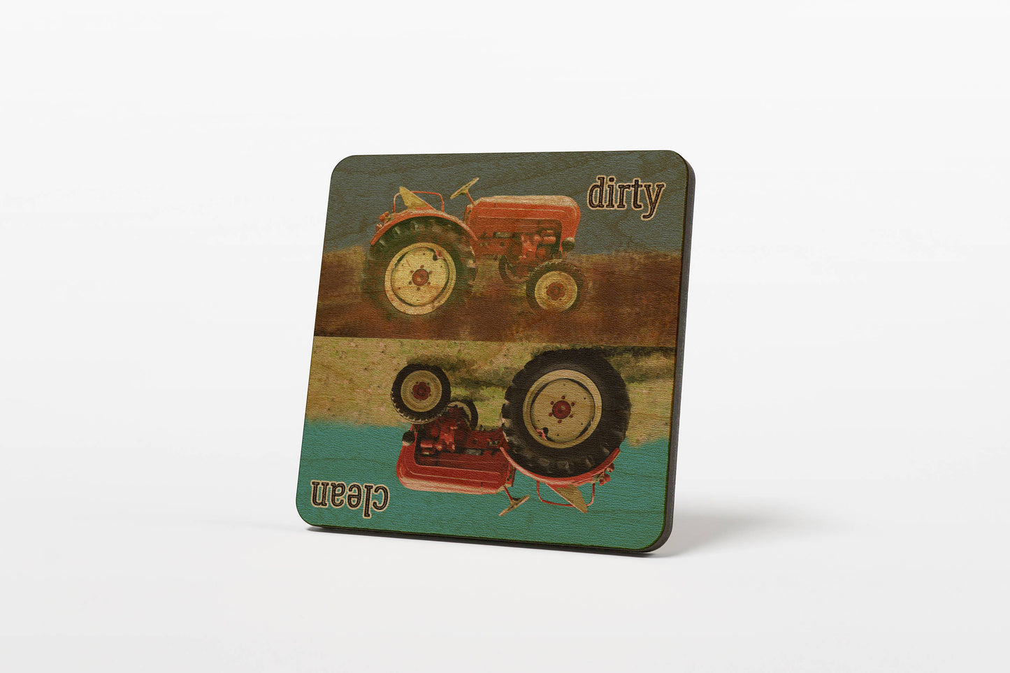 Red Tractor Dirty Clean Dishwasher Magnet
