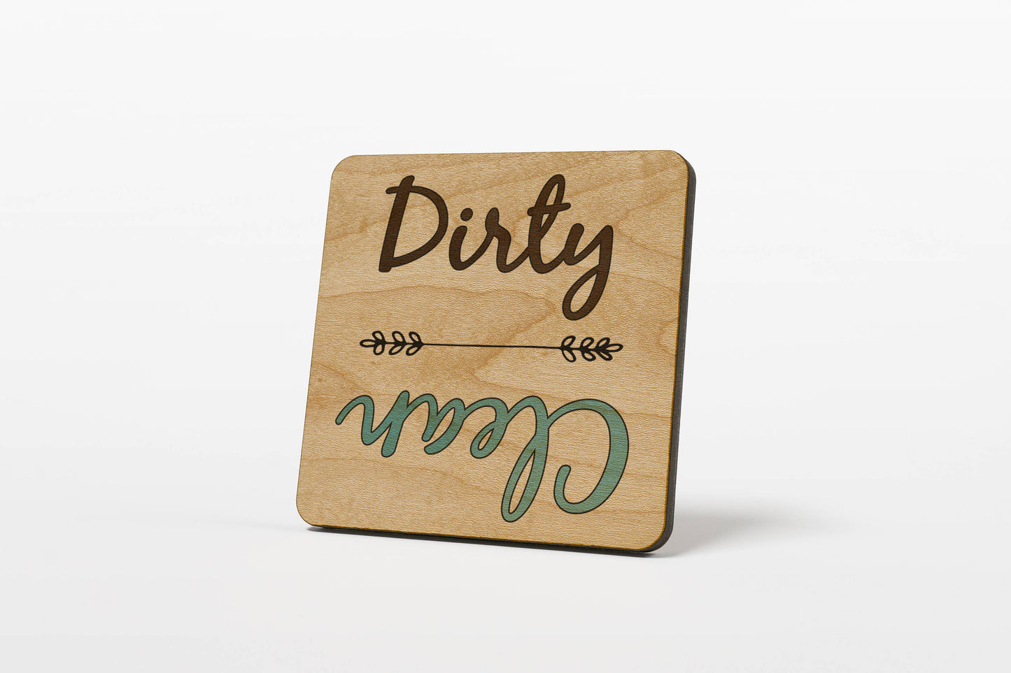 Cursive Blue Dirty Clean Dishwasher Magnet